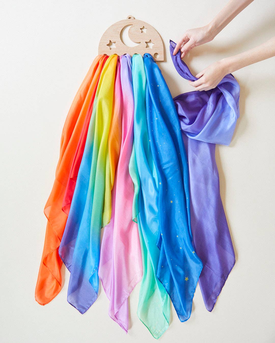 Wooden Star Display for Playsilks, Waldorf Toys