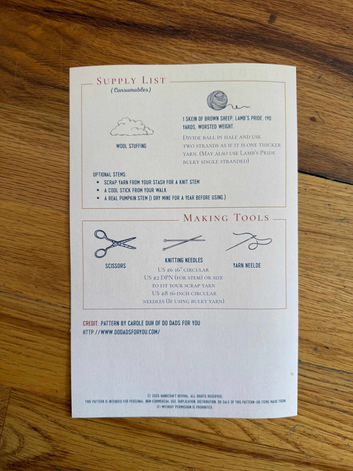 Carole’s Knit Pumpkins Pattern