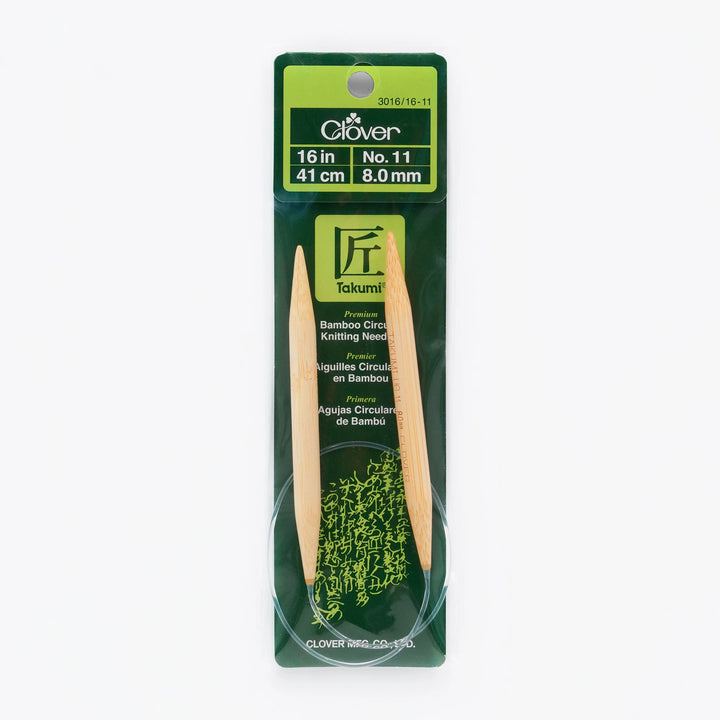 Clover Takumi Bamboo Circular Knitting Needles - 16"
