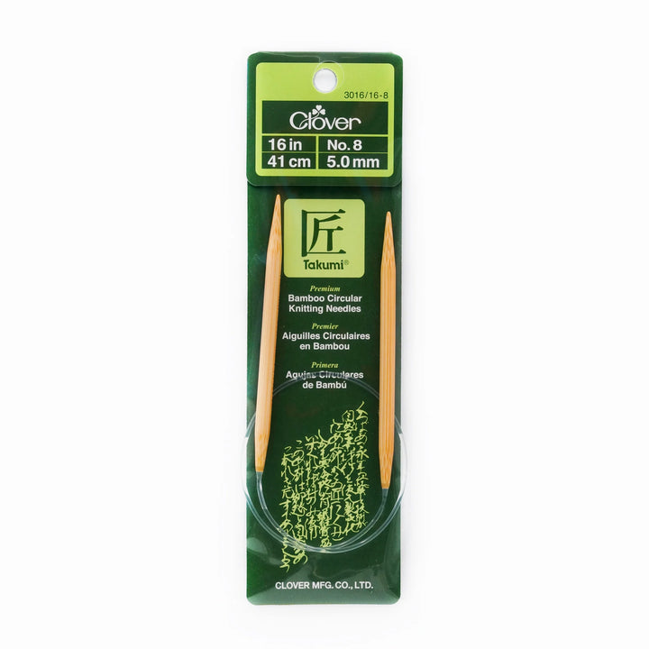 Clover Takumi Bamboo Circular Knitting Needles - 16"
