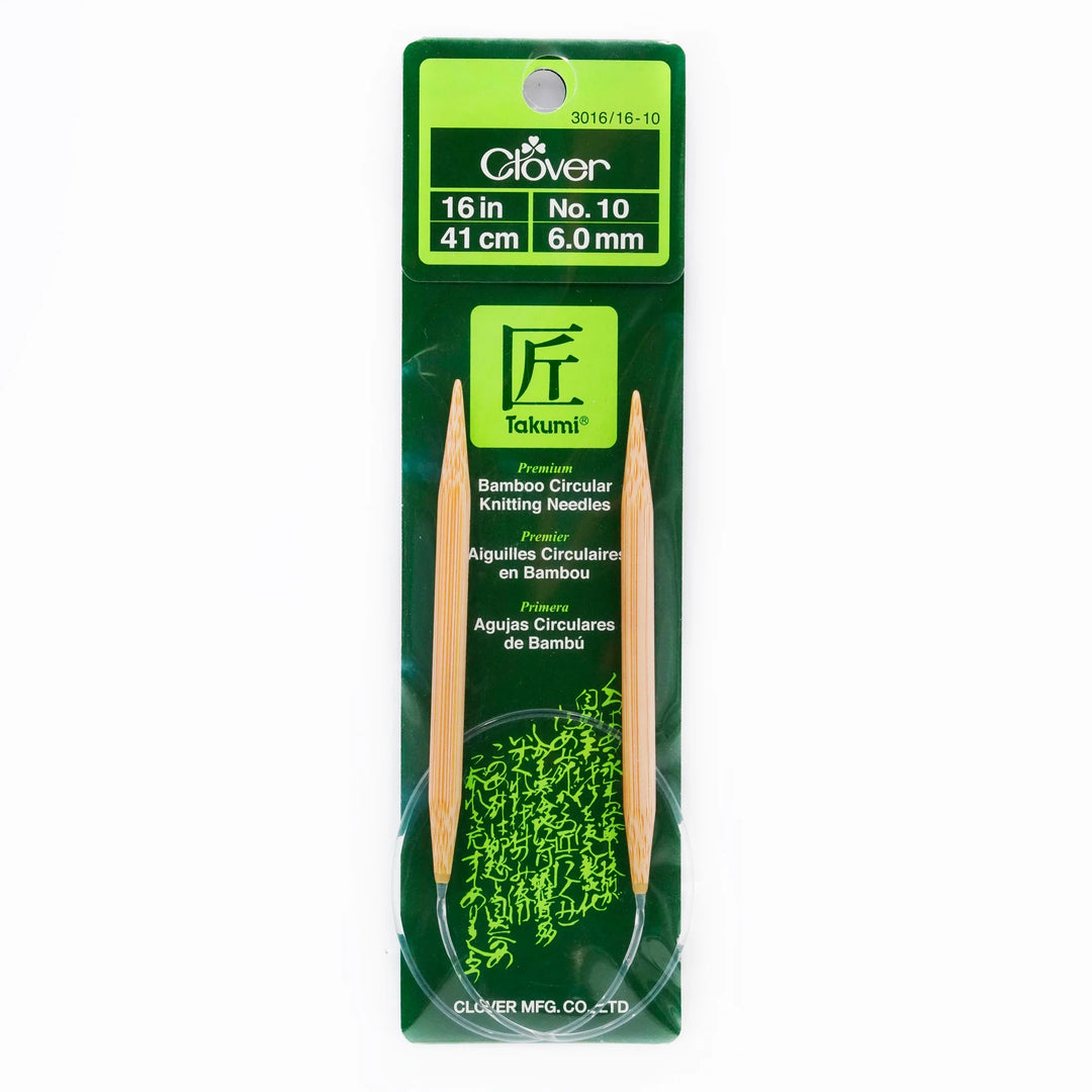Clover Takumi Bamboo Circular Knitting Needles - 16"