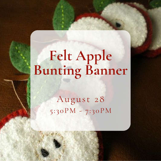 {8/28} Felt Apple Bunting Banner