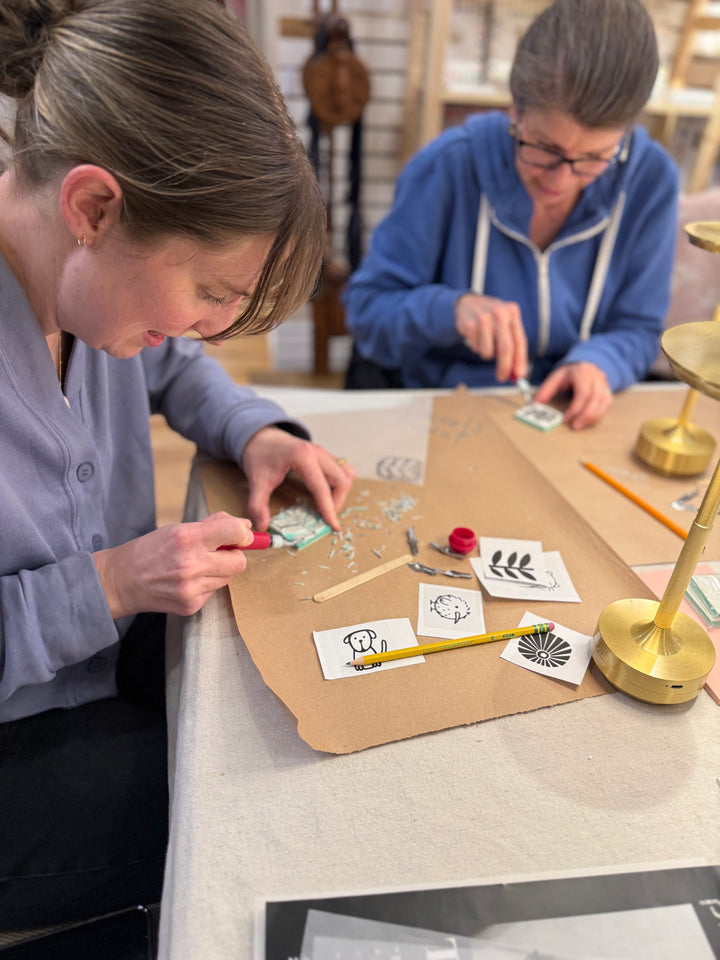 {8/13} Folkcraft Social: Community Stamp Carving