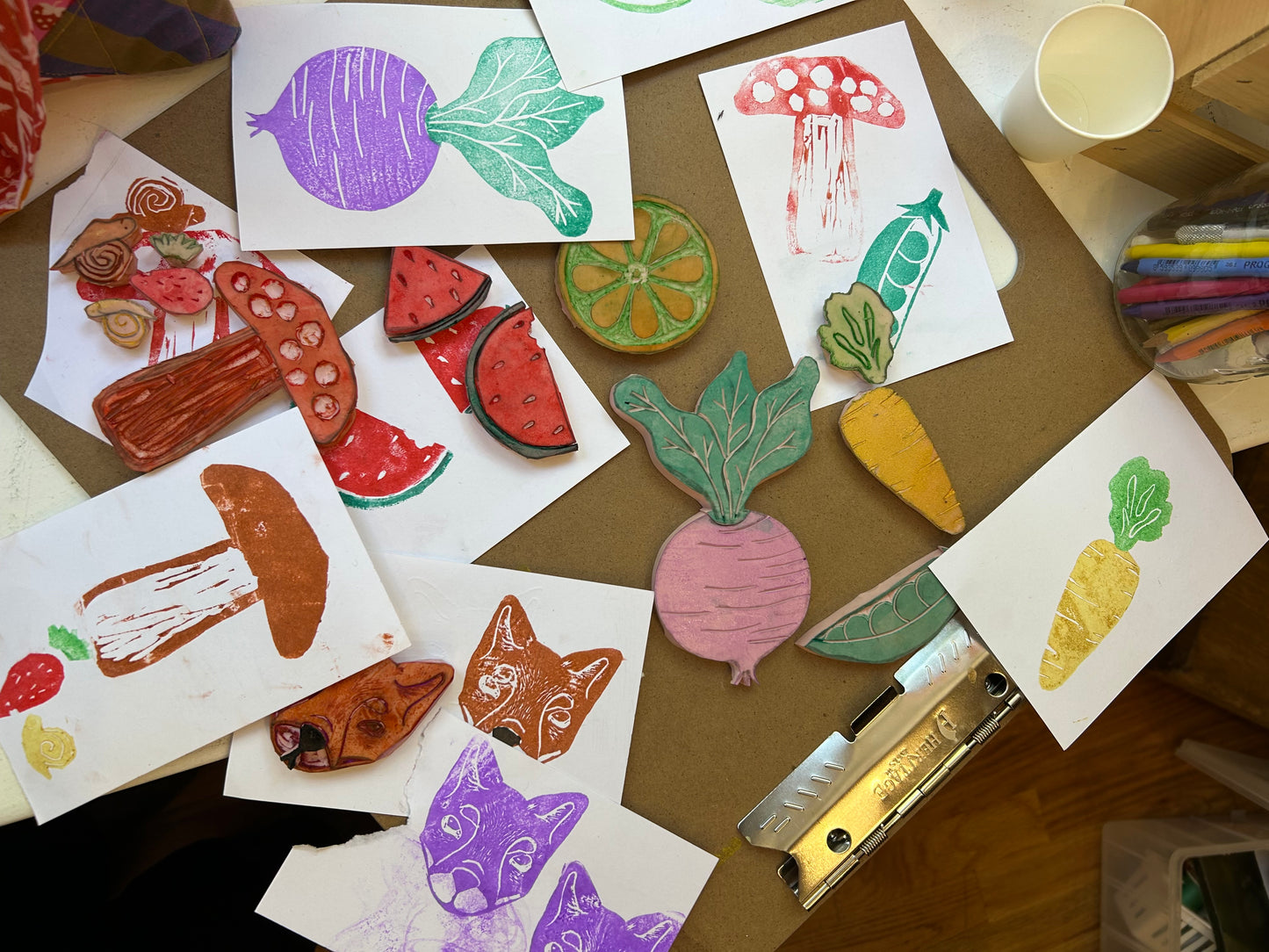 {8/13} Folkcraft Social: Community Stamp Carving