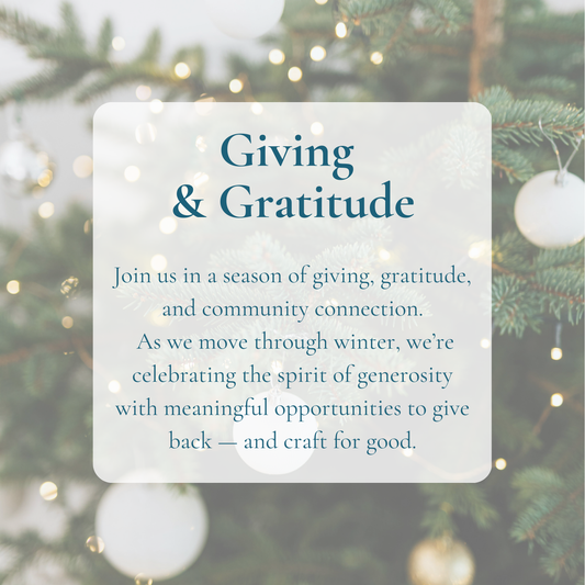 Giving & Gratitude at Handcraft Revival
