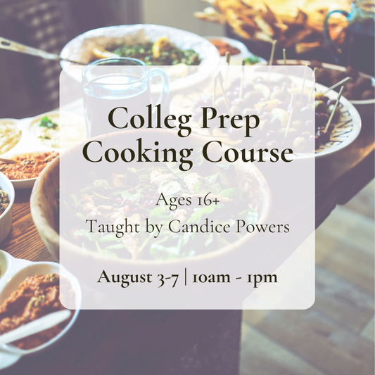 {8/3-6} College Prep Cooking Course