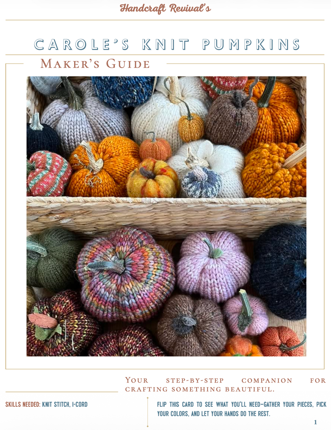 Carole’s Knit Pumpkins Knitting Pattern