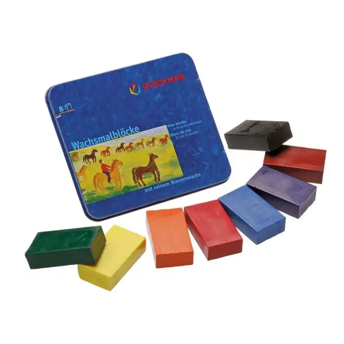 Stockmar Wax Block Crayons | Set of 8 in Tin Case