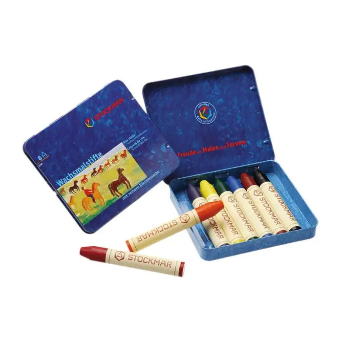 Stockmar Wax Stick Crayons | Set of 8 in Tin Case