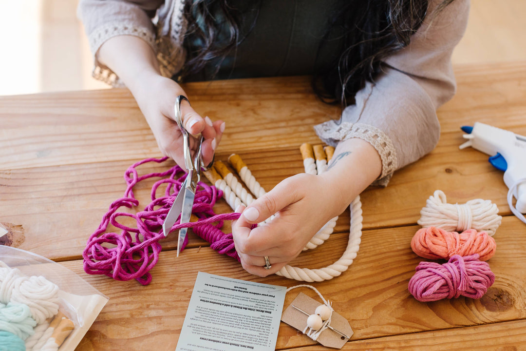 DIY Rainbow Fiber Art Kit