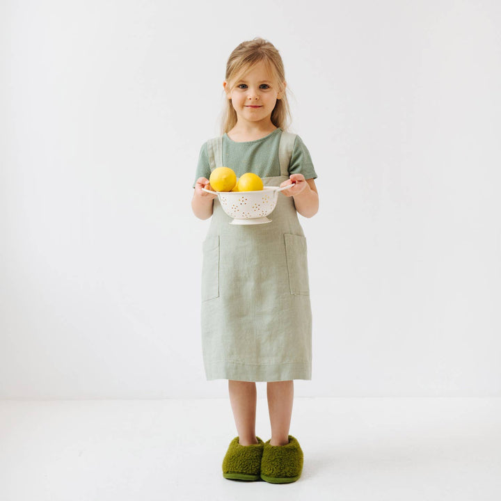 Kids Linen Pinafore Apron in Various Colors