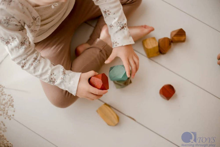 Coloured Wooden Gems
