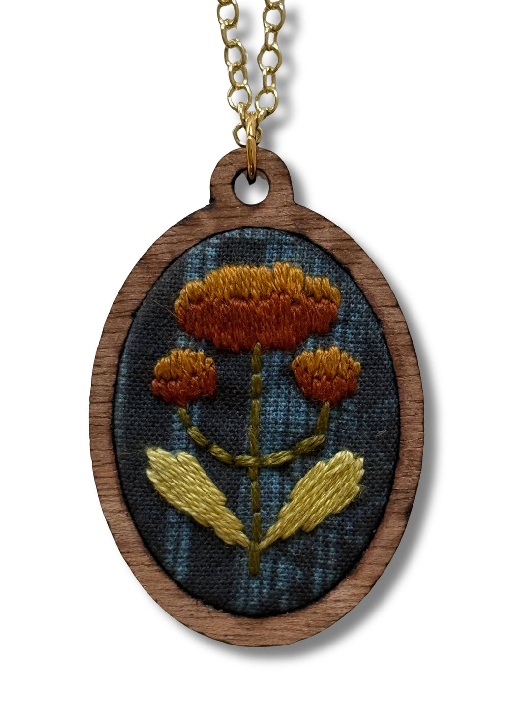 Folk Flowers | Embroidery Necklace Kit by Rikrack