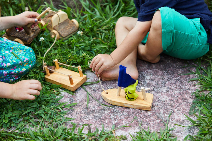 Wooden Sailboat &amp;amp; Dock Miniature