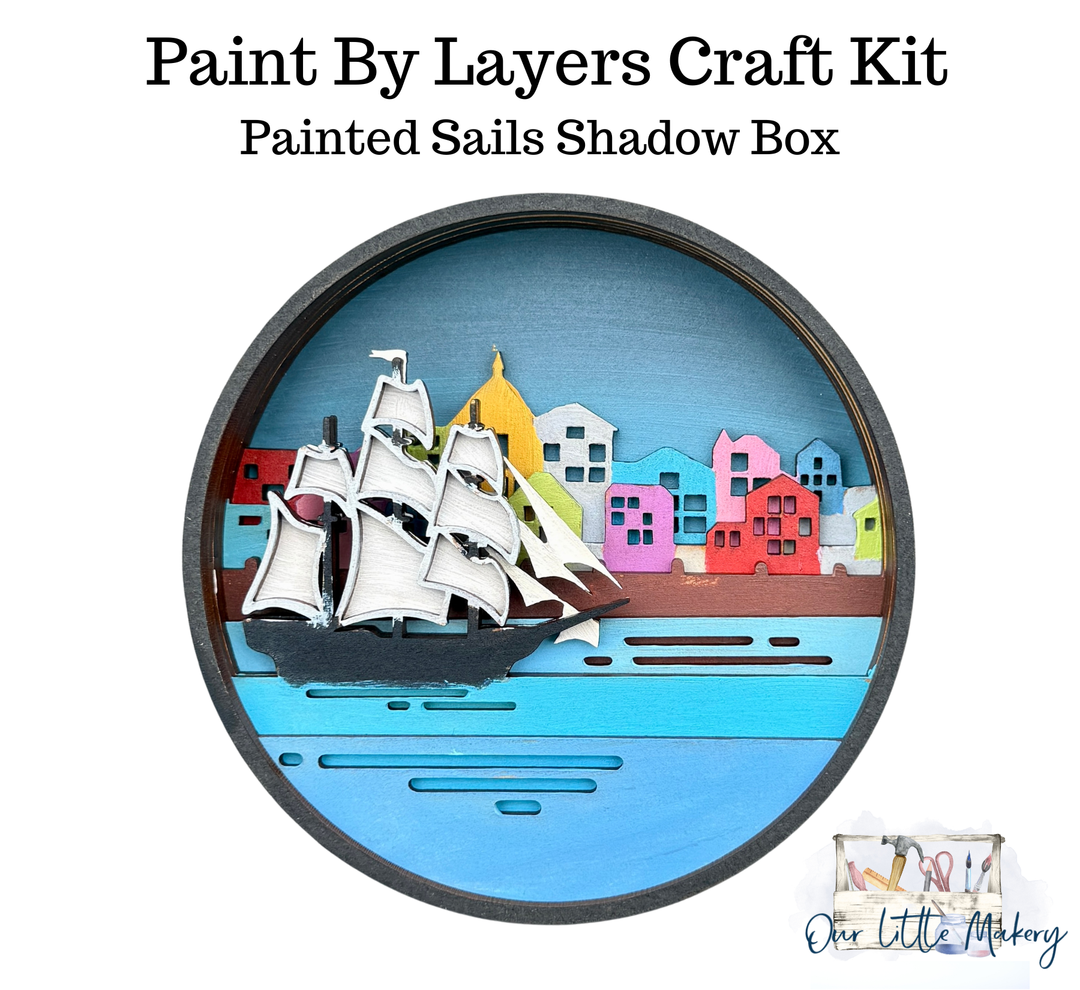 Painted Sails | Paint-by-Layers Shadow Box Kit