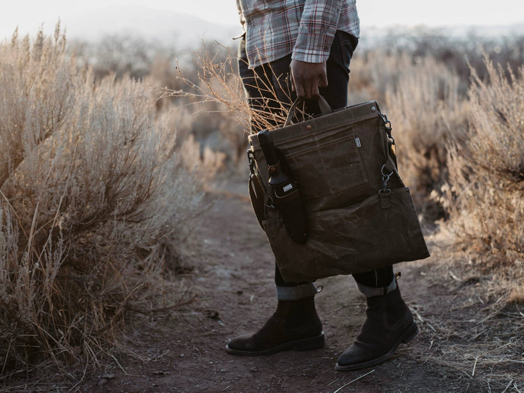 Harvesting &amp; Gathering Bag- Waxed Canvas
