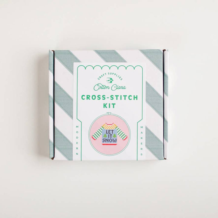 Let It Snow Sweater Beginner Counted Cross Stitch Kit