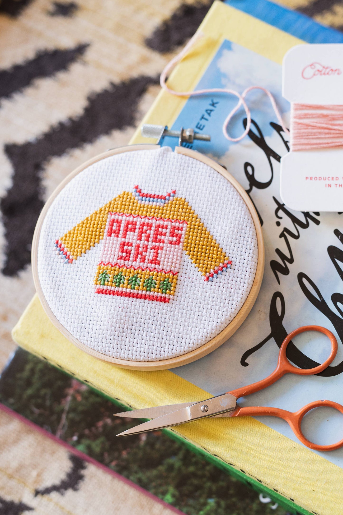 Apres Ski Christmas Jumper Beginner Counted Cross Stitch Kit