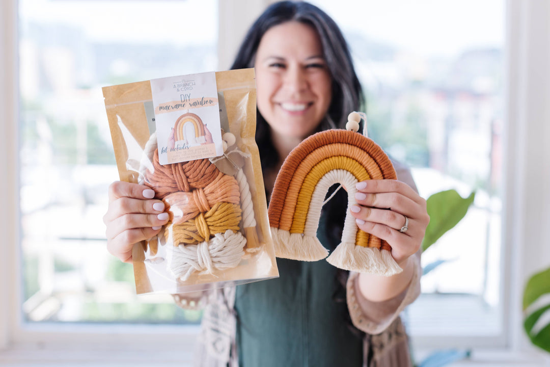 DIY Rainbow Fiber Art Kit