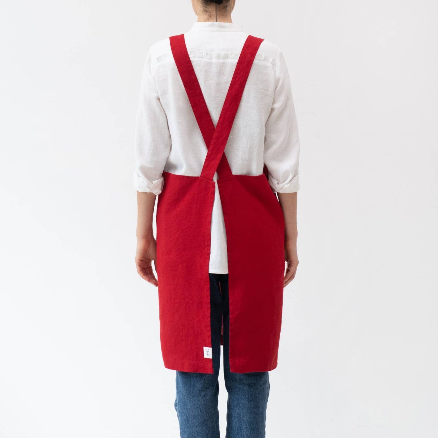Lava Falls Linen Japanese Crossback Apron