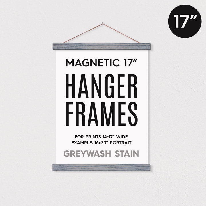 17" Oak Magnetic Hanger Frame