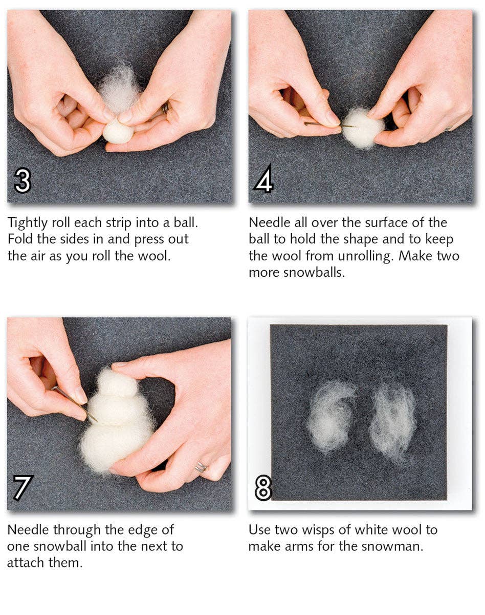 Snowmen Felting Kit