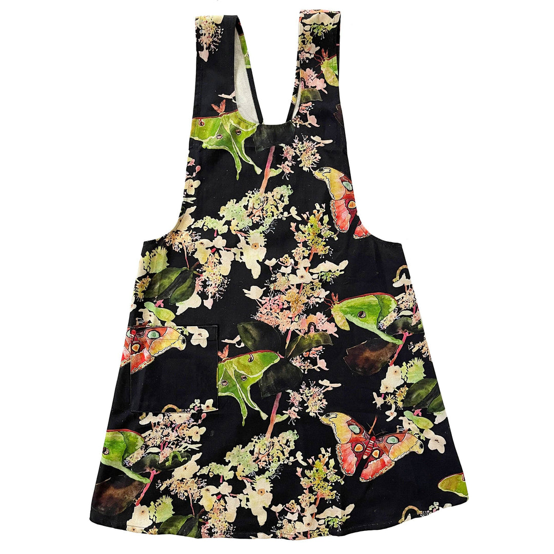 Night Moths pinafore apron