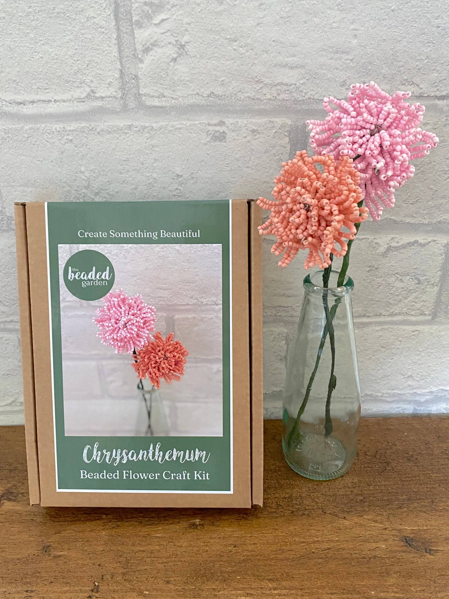 Beaded Flower Craft Kit - Chrysanthemum. A creative gift idea.