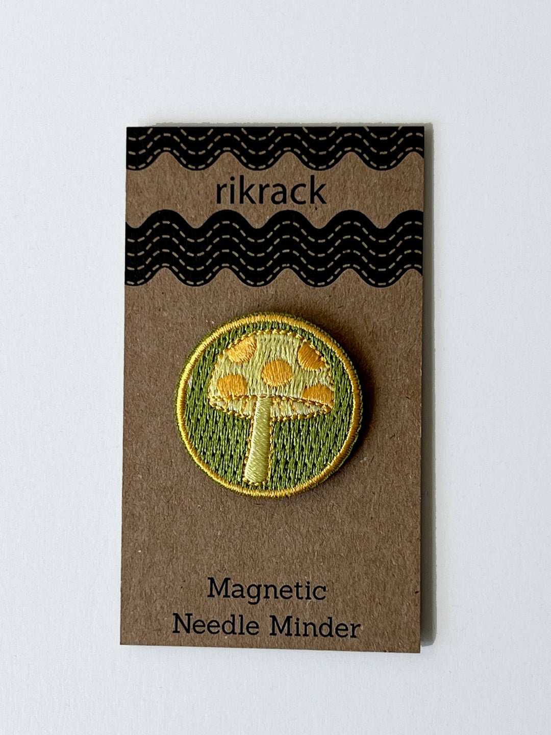 Mushroom | Embroidered Needle Minder by Rikrack