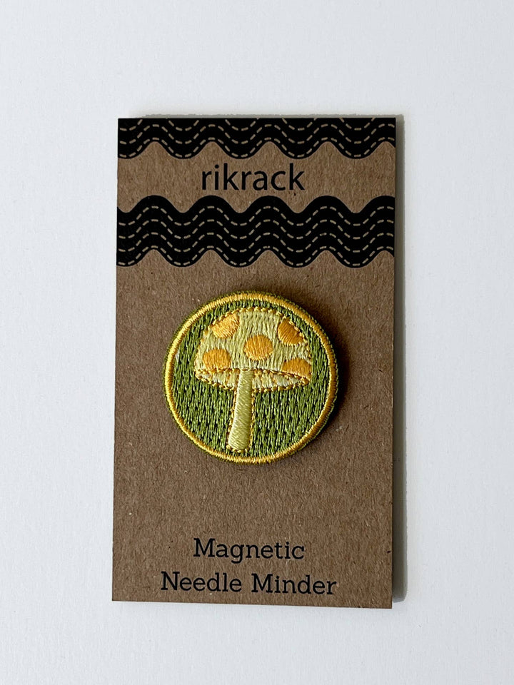 Mushroom | Embroidered Needle Minder by Rikrack