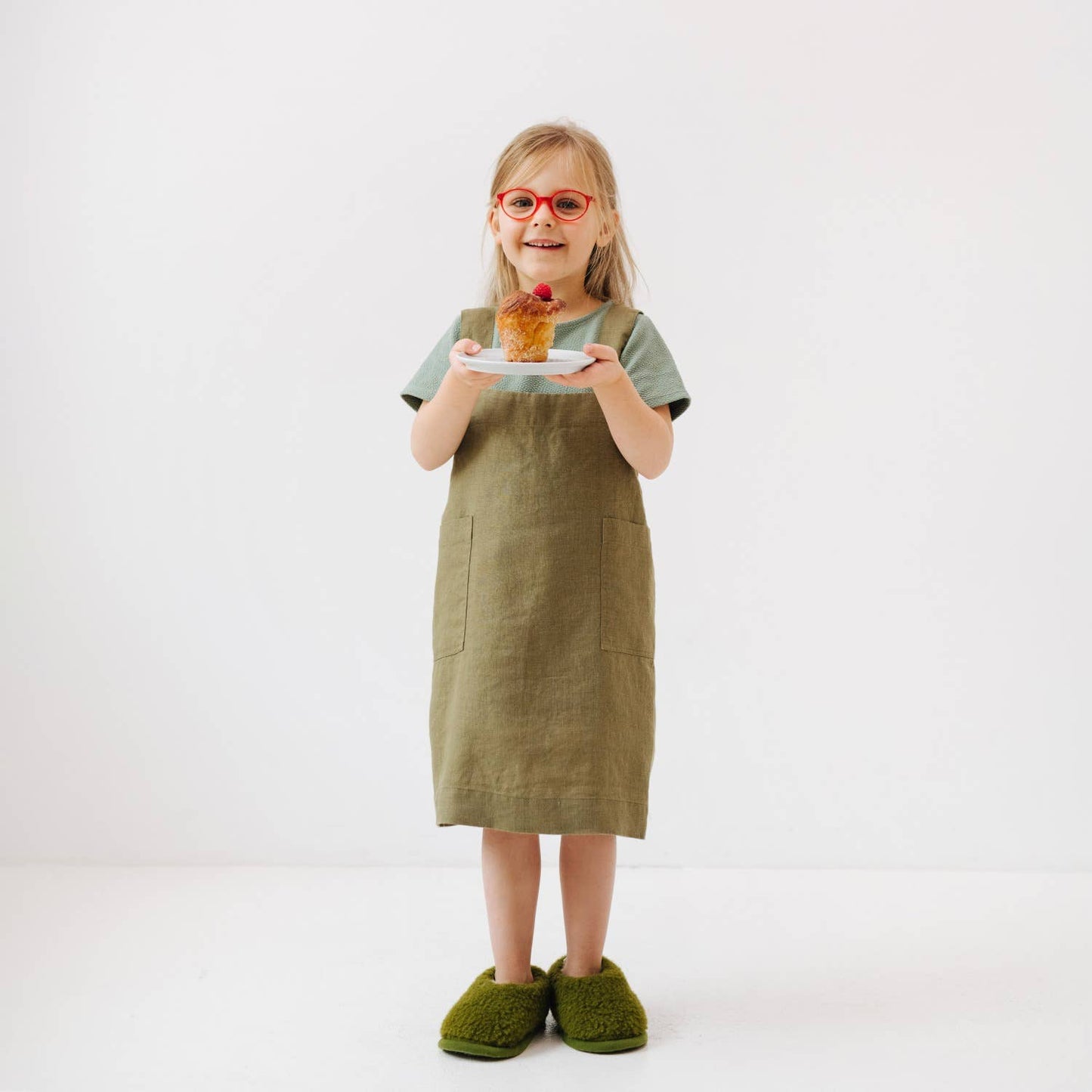 Kids Linen Pinafore Apron in Various Colors
