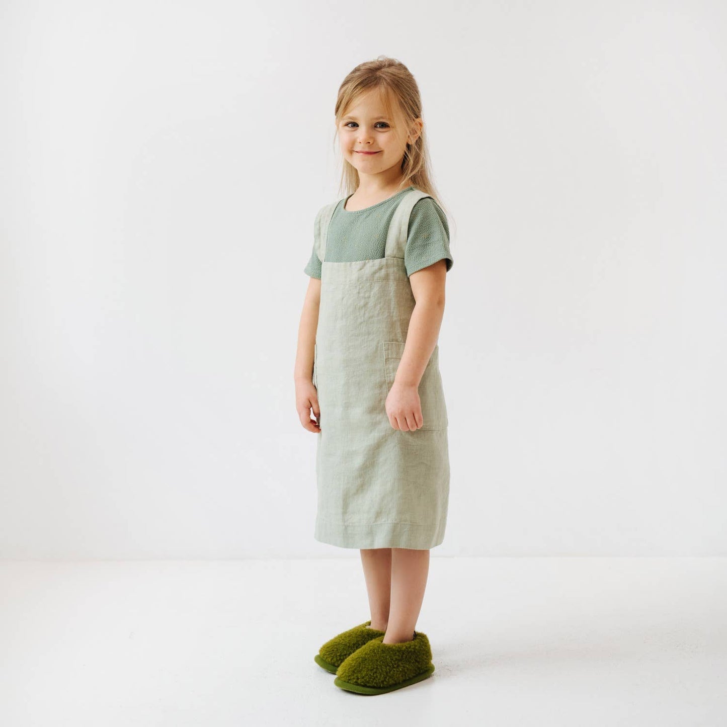 Kids Linen Pinafore Apron in Various Colors
