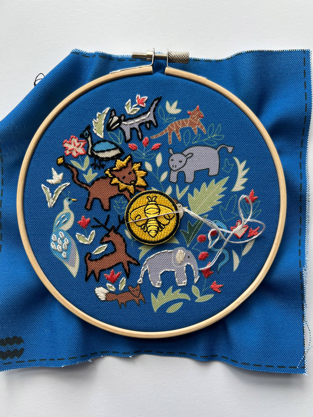 Bee | Embroidered Needle Minder by Rikrack