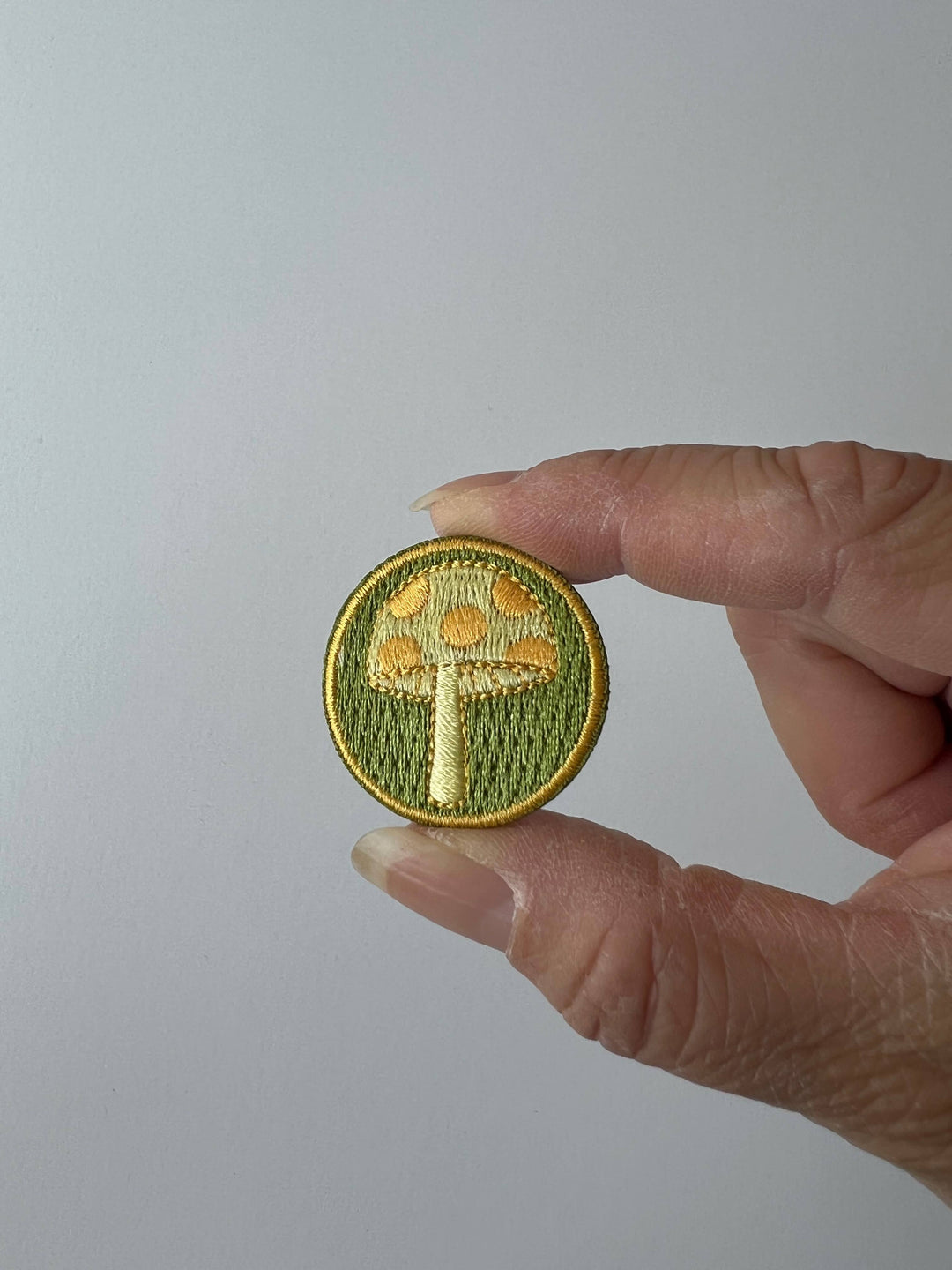 Mushroom | Embroidered Needle Minder by Rikrack