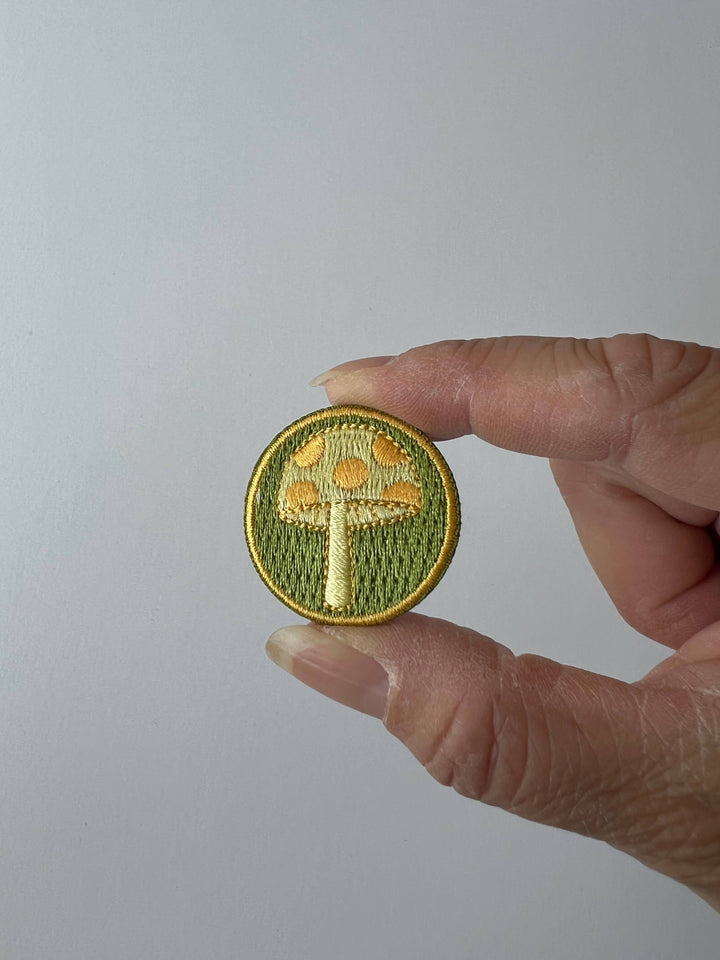 Mushroom | Embroidered Needle Minder by Rikrack