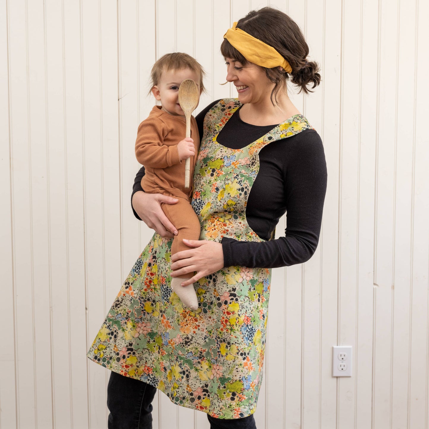 Pinafore Apron- Lichen Bark