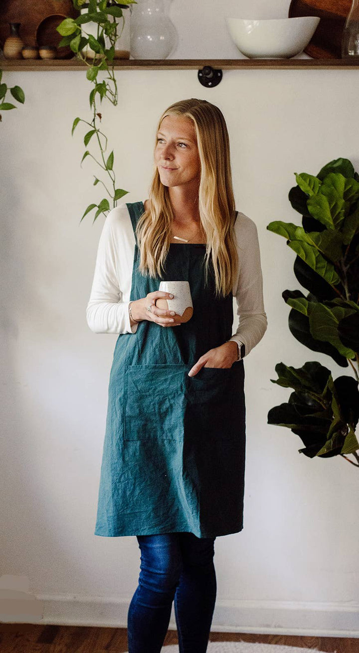 Cotton Cross-Back Apron