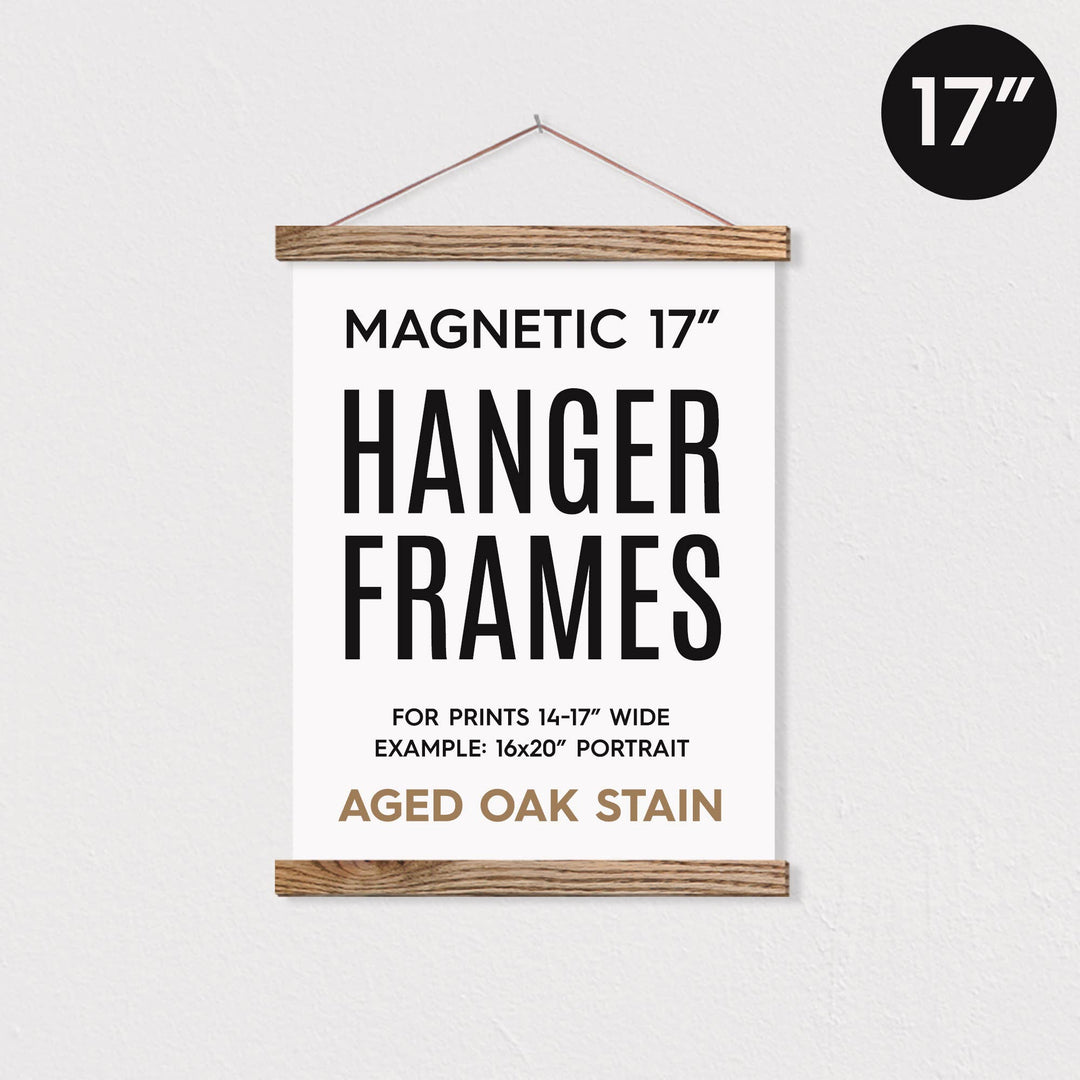 17" Oak Magnetic Hanger Frame