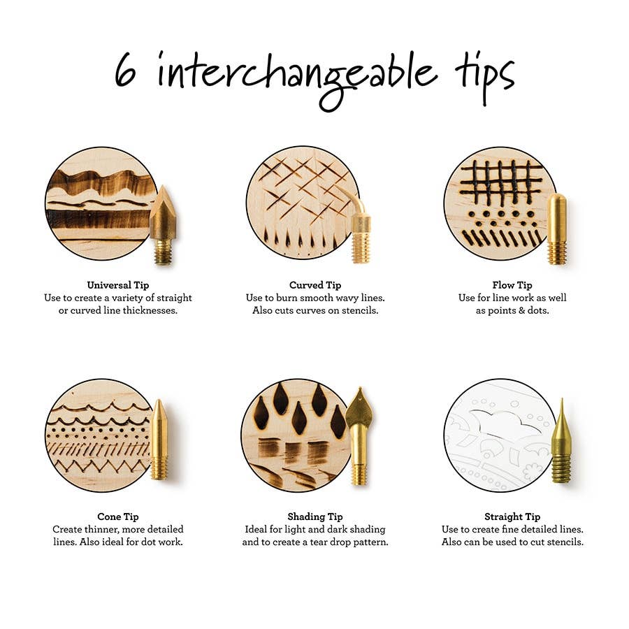 Plaid Decorative Wood Burning Tool 8 Piece