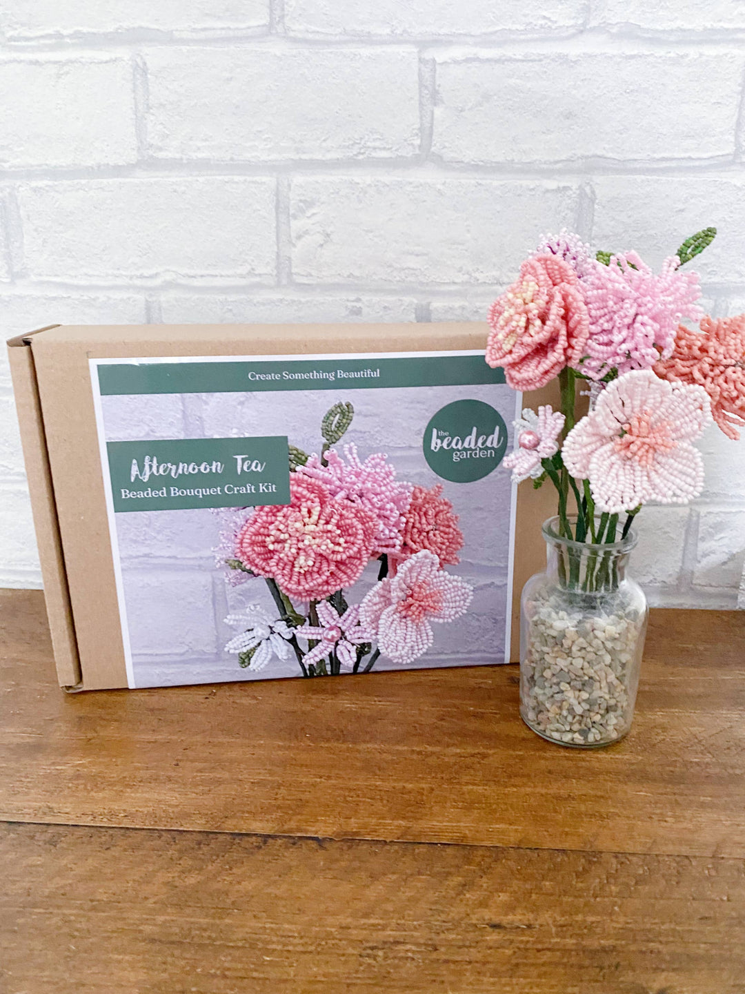 Afternoon Tea Beaded Flower Vase Craft Kit