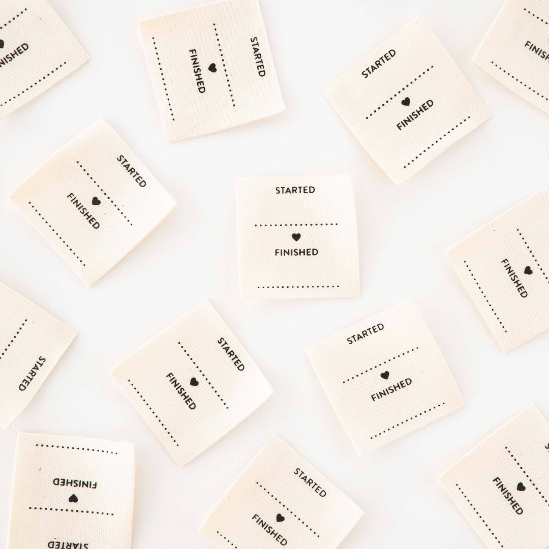 Started/Finished Organic Cotton – Sew-In Labels